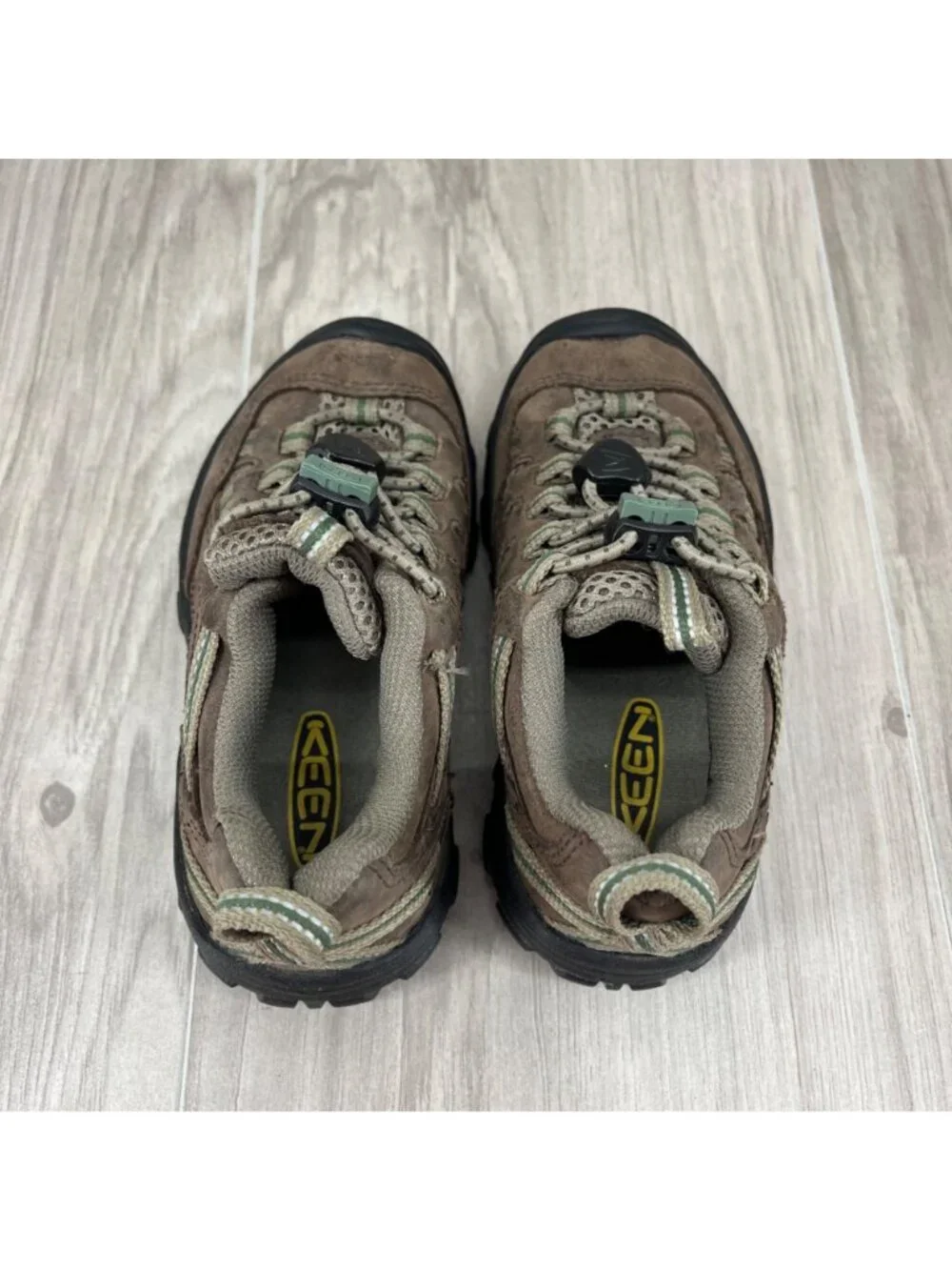 Keen Hiking Shoes Kids Toddler 9 Almosa Brown Leather Toggle Low Top Outdoor